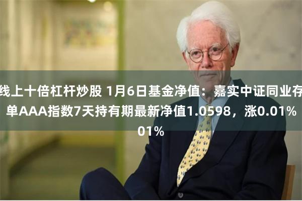 线上十倍杠杆炒股 1月6日基金净值:嘉实中证同业存单AAA指数7天持有期最新净值1.0598,涨0.01%