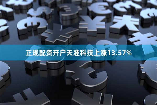正规配资开户天准科技上涨13.57%